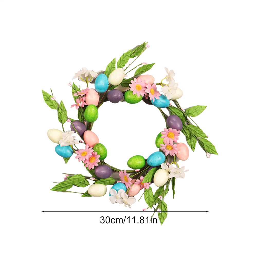 Easter Egg Wreath Artificial Farmhouse Easter Wreath Easter Welcome Wreath Beautiful Spring Door Wreaths Easter Door Decoration