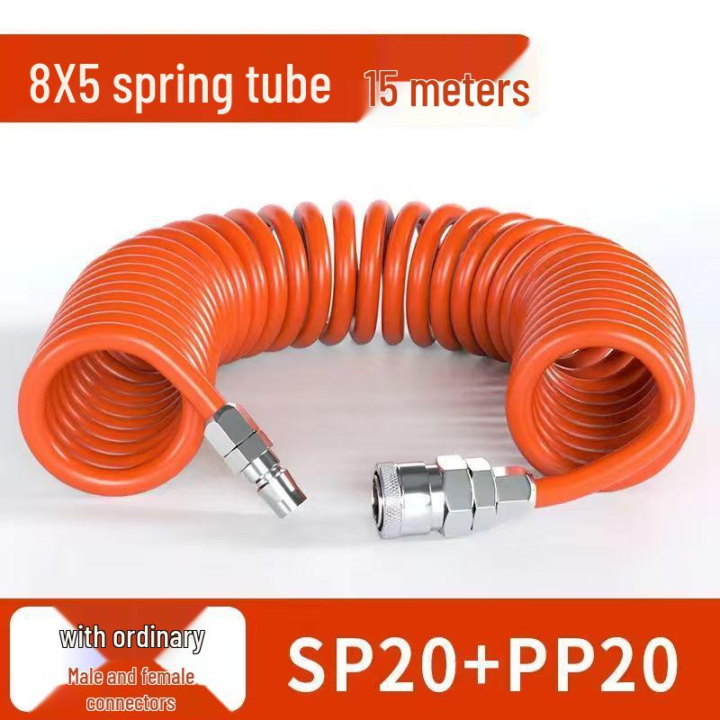 Hochdruck-Einziehbare Feder-Luftschlauch mit Schnellkupplungsanschlüssen