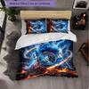 Set Lenzuola Manchester City Modello 3 Pezzi Morbida Copripiumino in Microfibra con Federe per Camera da Letto