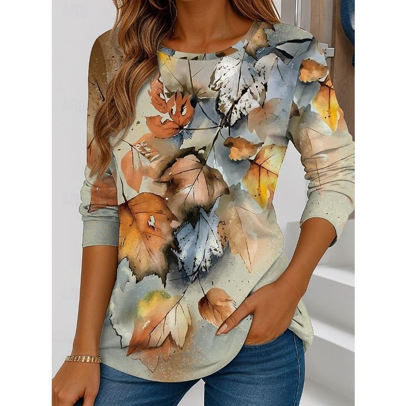 Women's T-Shirt,3D Printing,O Neck,Long Sleeve,Casual,Lightweight Top,halloween,Hip Hop ,Large Size,Fashion