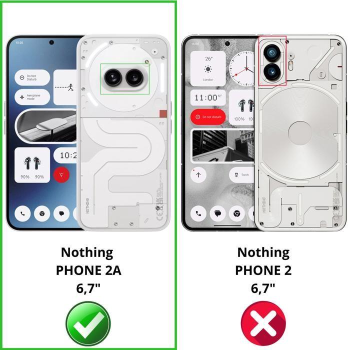 Shockproof Case - Phonillico® - Nothing Phone 2a - Soft Silicone - Transparent - Reinforced Protection