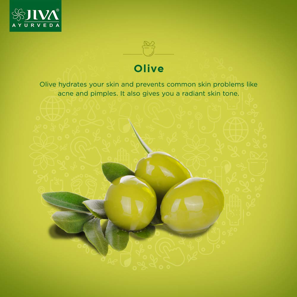 Jiva Olivencreme 50g Packung 1 | Ayurvedische Hautpflege für Anti-Aging, Pickel, Akne, Falten, Mattheit, Kollagen-Boost