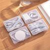 8pcs Premium Desk Cable Organizer Boxes - Durable Transparent Plastic Cord Winder Cases for Space-Saving Charging Cable Storage