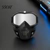 Oil And Gas Safety Gear Full Face Goggle Mask, Detachable Cycling Goggles Mask with Anti-Fog HD Lens Protective Eyewear Lens, Large Viewing