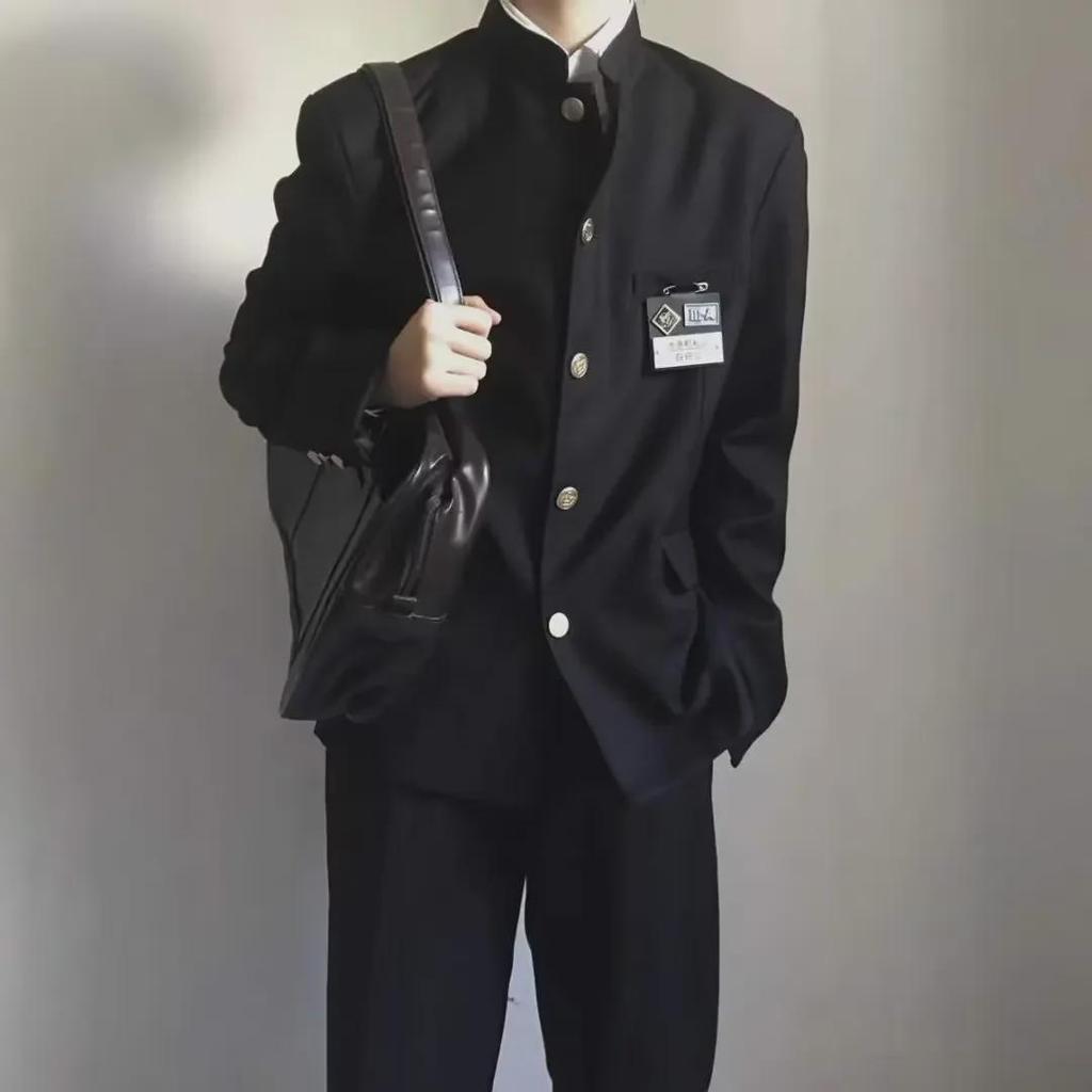 Unisexová japonská vysokoškolská uniformní bunda se stojáčkem