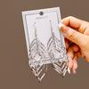 Long Leaf-Shaped Fringed Earrings, Personalized Geometric Metal Earrings, Exaggerated Spiral Hollow Earrings For Women