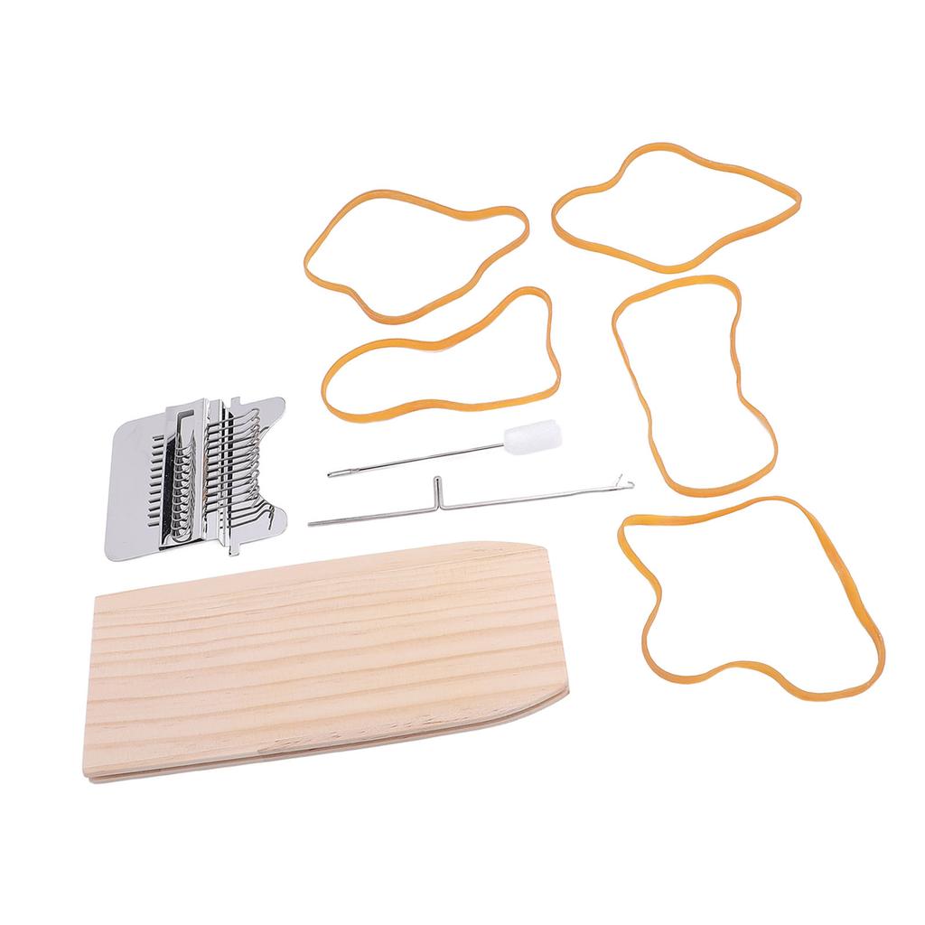 Mașină de cârpit cu croșetă Mașină de cârpit din lemn Mașină de tricotat șosete și haine pentru repararea DIY a blugilor