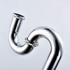 Sink Trap Brass S Trap for Bathroom Sink Kitchen Sink Sewer Pipe Drain Tube S Trap Chrome, WT04