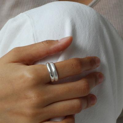 NORMALLEE [Silver 925] Basic Open Ring (Matt Ver.)