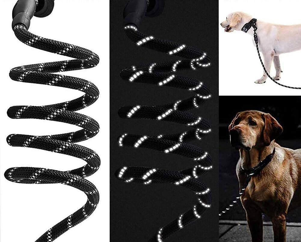 Strong, Reflective Training Dog Leash Kobe 3M Black