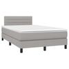 3140121 vidaXL Divan Bed with Mattress Light Grey 120x200cm Fabric