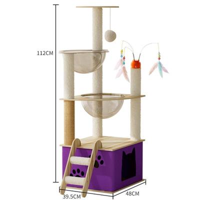 Cat Tree with Double Space Capsules and Electric Toy