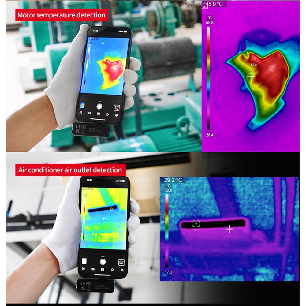 UNI-T Thermal Imager For Phone UTI120MS Thermal Imaging Camera For IOS PCB Circuit Floor Heat Detection