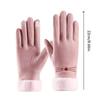 Winter Women'S Warm Gloves Have Windproof With Cute Cat And Cold Resistant Properties Thick Fur Lining And Touch Screen Gloves