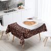 Coffee  Bean Tablecloth Waterproof Rectangular  Wedding Restaurant Table Decoration Kitchen Home