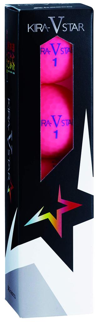 Kasco KIRA STAR V Golf Optimal Head 1 Core 1 Cover Balls, Unisex, Pink, Speed 25-45, 2-Piece Ball +