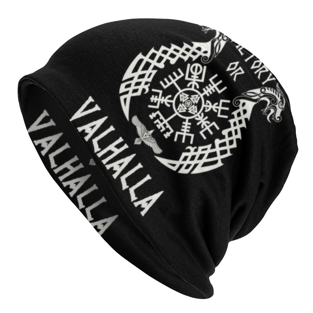 

Custom Victory Or Valhalla Viking Beanies Caps For Unisex WoUnisex Unisex Hip Hop Winter Warm Knit Hat Adult Bonnet Hats One Size