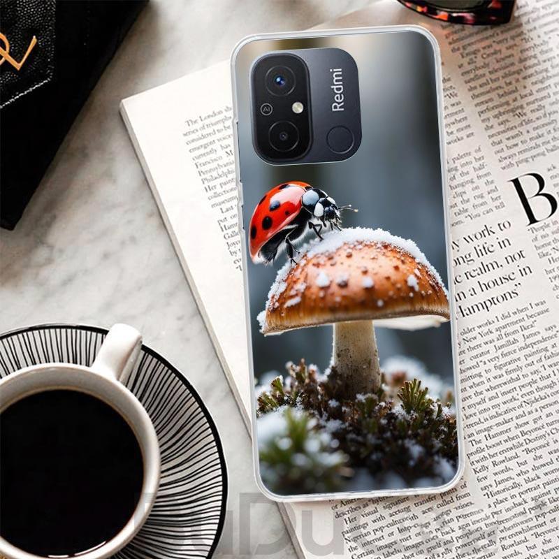 Insect Seven-Star ladybug Cover For Xiaomi Redmi 13 13C 14C 12 12C 10 10C 9 9C 9T 9A Phone Case 10A 8A 8 7A 7 6A 6 K80 K70 K60 K