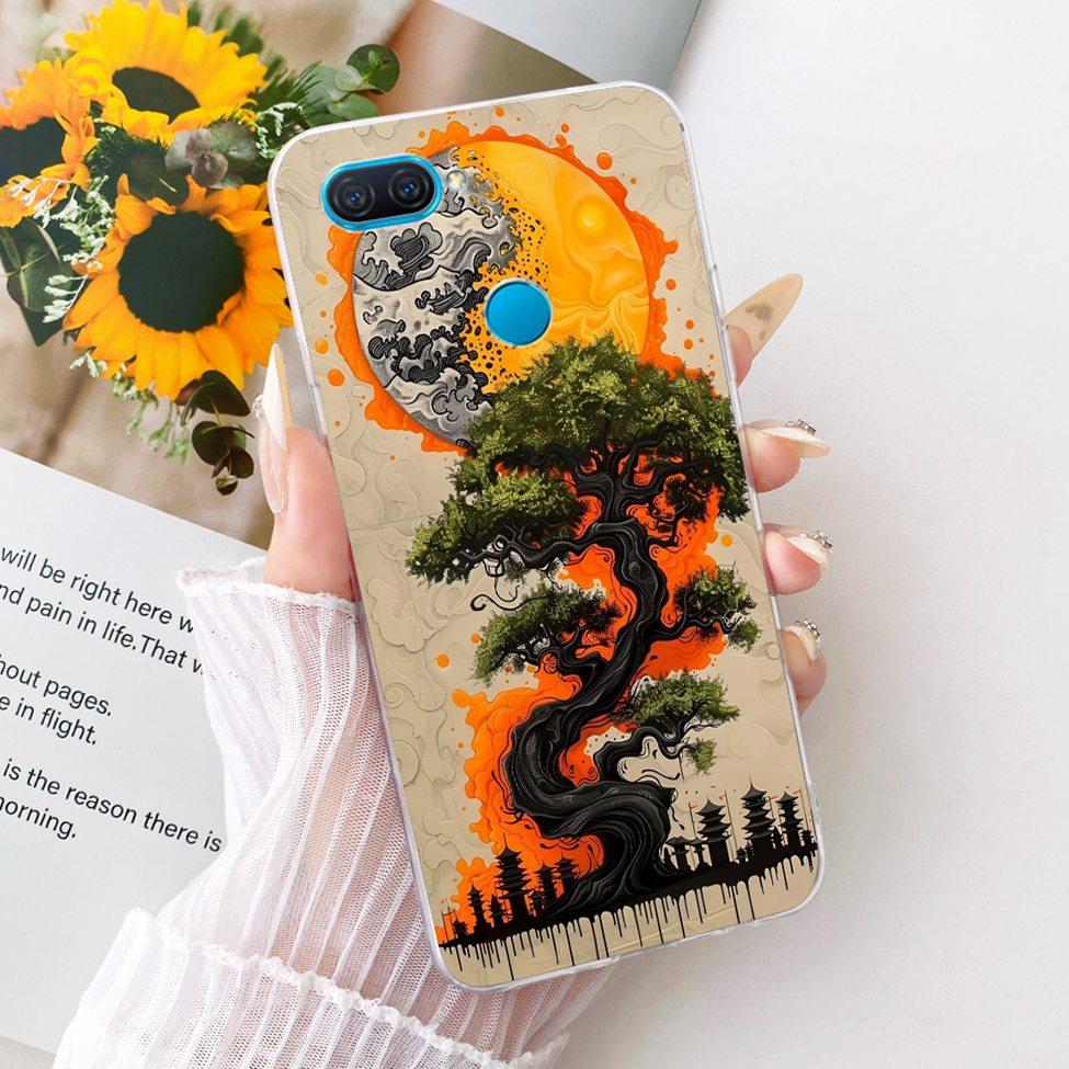 For Oppo A12 Clear Case Aesthetic Luxury Cute Fashion Flowers Funny Painted Casing For Oppo A 12 CPH2083 CPH2077