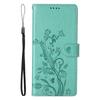 For Samsung Galaxy A36 5G Wallet Case Butterfly Floral Imprint PU Leather Phone Cover with Wrist Strap