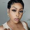 New in Fashion Crystal Sunglasses Frames For Women Small Diamond Eyeglasses Line Alloy Frame Eyewear Punk Half Frame Glasses