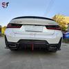 2023 BMW 3 Series G20/G28 Carbon Fiber V Style Rear Lip with Lighted Tail Corner Diffuser