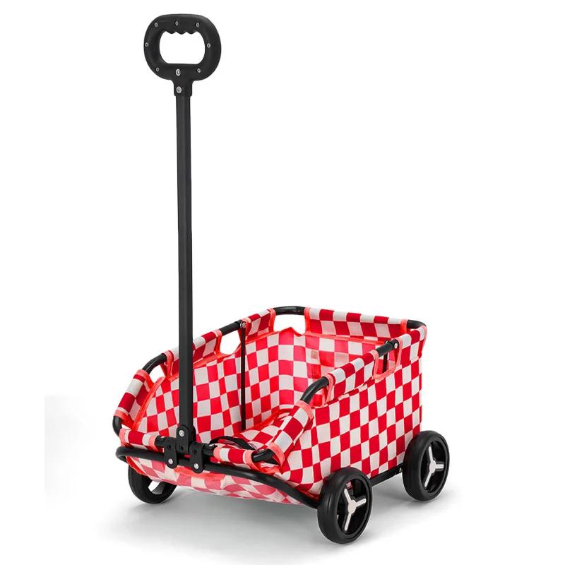 Small Dog Stroller Portable 360 ° Rotate Trolley Multifinonal Chihuahuas Pet Dog Carriers Supplies Folding Cart with Wheels