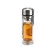 Custom Logo Double-Layer High Borosilicate Glass Cup with Engraved Screw Cap
