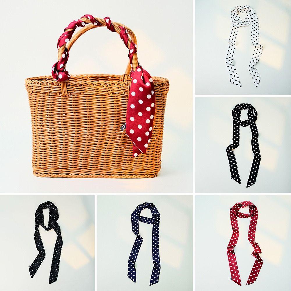 Long Bag Ribbons Wave Point Headbands Fashion Head Scarf for Women