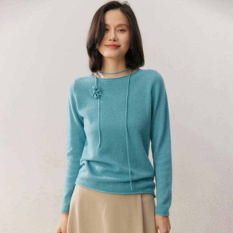 Qinghe 100% Pure Cashmere Women's Sweater - Ultra Soft Luxury Winter Pullover