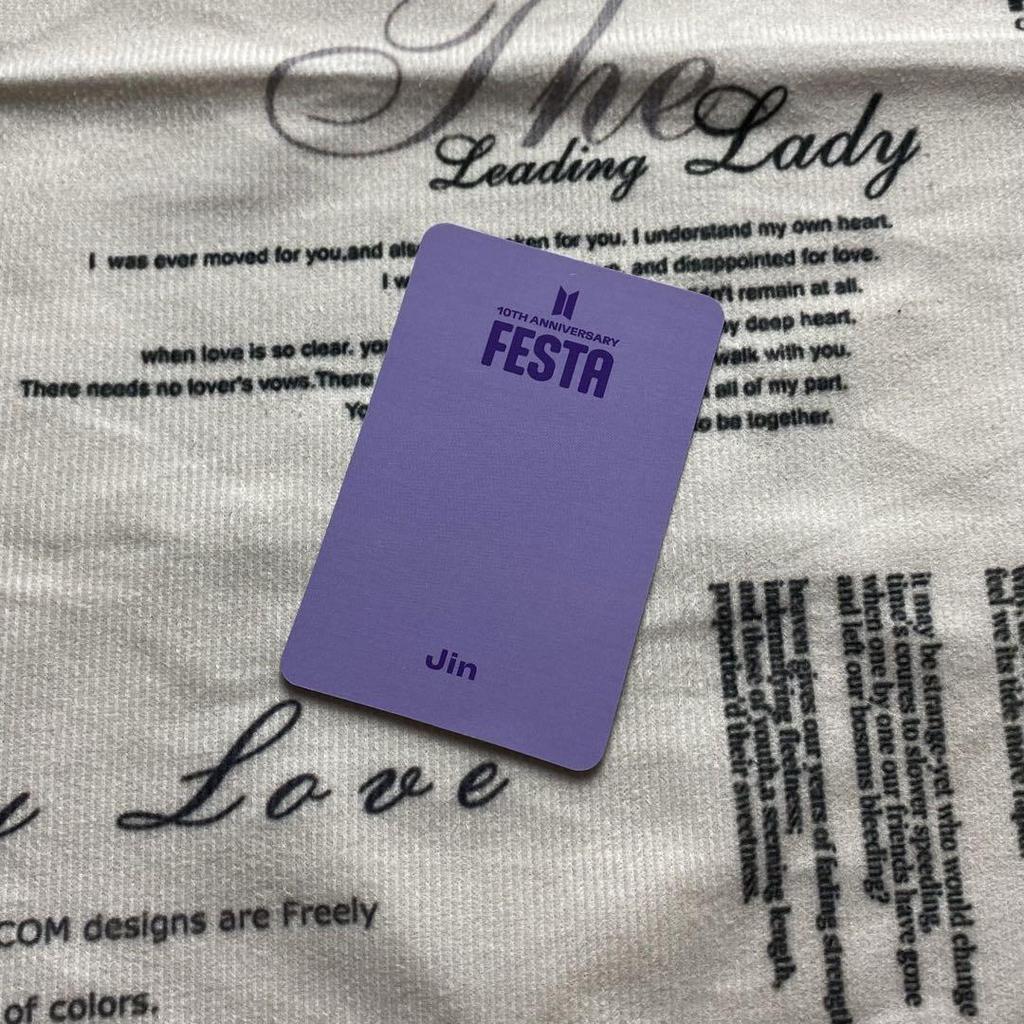[USED] BTS FESTA ARMY 10th Anniversary Trading Card Jin