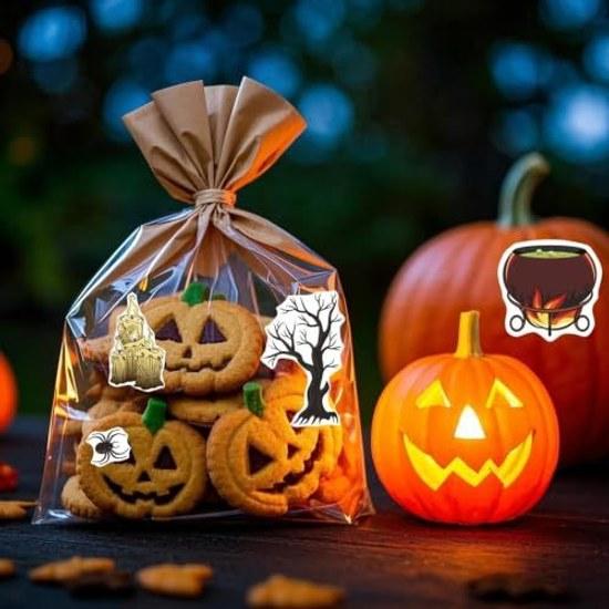 Halloween stickers 4 sheets puff prizes pumpkin DIY craft schedule