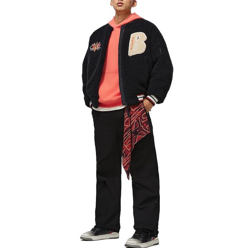Li Ning BADFIVE Baseball Jacket Men's Black AFMT017-2