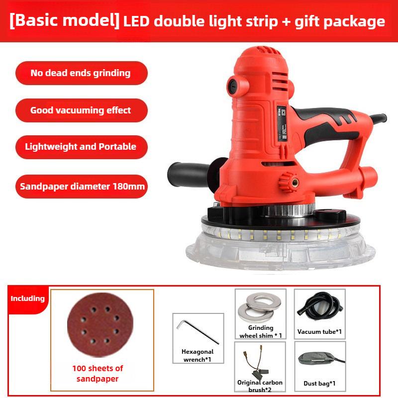 7-inch Portable Electric Drywall Sander Handheld Wall Polishing Machine Multifunctional Grinding Wall Putty Polisher