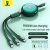 Baseus 3-in-1 Retractable Fast Charging Cable