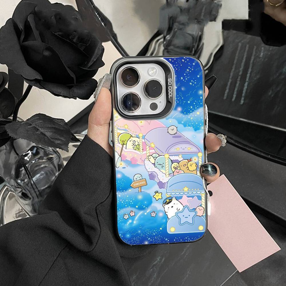 

H-Sumikko Gurashi Phone Case For iPhone 17,16,15,14,13,12,Pro MAX Black Matte Shockproof Cover iPhoneXSMAX