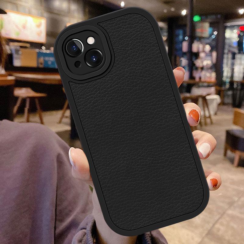 Big Eye Patch Leather Mobile Phone Case Suitable for Apple 16 Promaxiphone13/15/14 Soft Imitation Leather