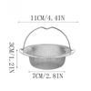 1/2/3-Piece Stainless Steel Sink Strainer With Handle 4.4" Diameter Drain Strainer Rust-Resistant Heavy Duty Sink Stopper