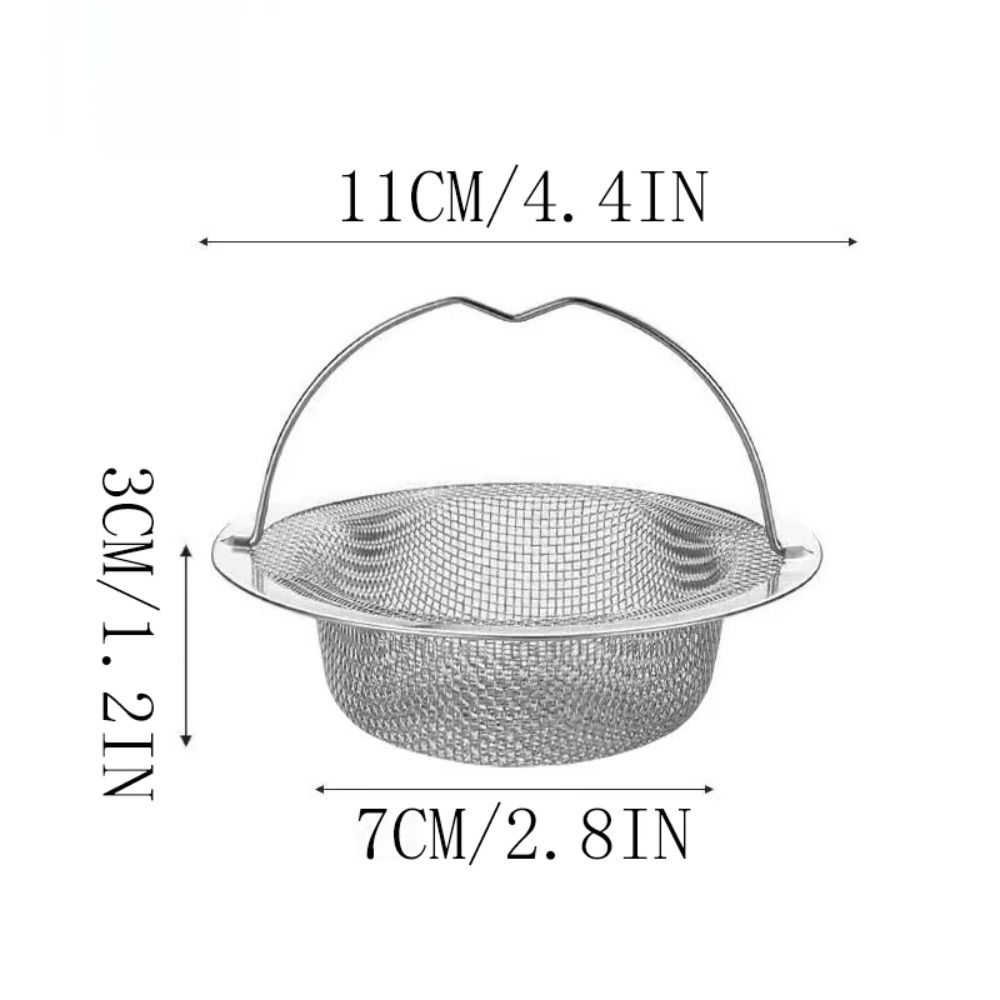1/2/3-Piece Stainless Steel Sink Strainer With Handle 4.4" Diameter Drain Strainer Rust-Resistant Heavy Duty Sink Stopper