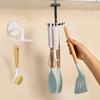 Multi Functional 1pcs Hook Rotating 7-Claw Hook Kitchen Storage 360 Degree Bathroom Hook Household Hook No Punching Adhesive Hoo