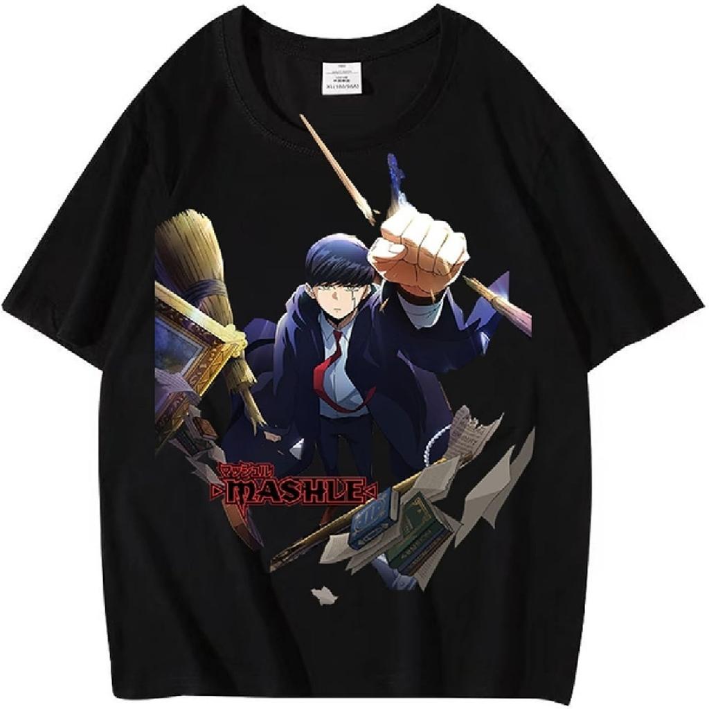 Anime Mashle_ Magic and Muscles T-Shirt Mash Burnedead Tops Tee Short Sleeve Costume Style A