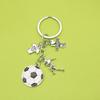 Fashion Alloy Football Player Sports Enthusiast Keychain for Brother or Friend