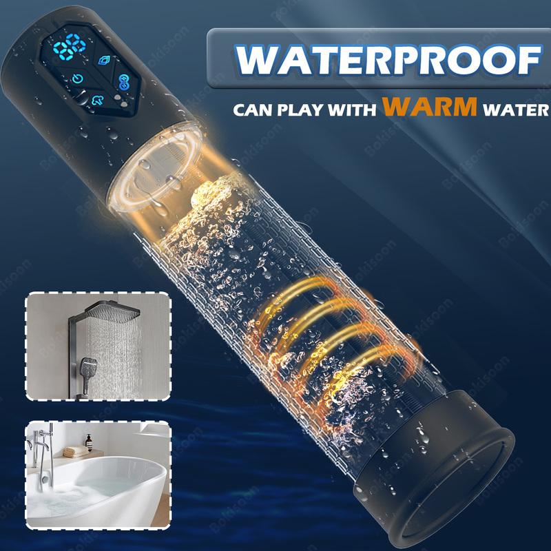 Electric Penis Pump Sex Toys for Men Penis Extension Automatic IPX7 Penis Water Pump Penis Enlargement Dick Erection Penis Train