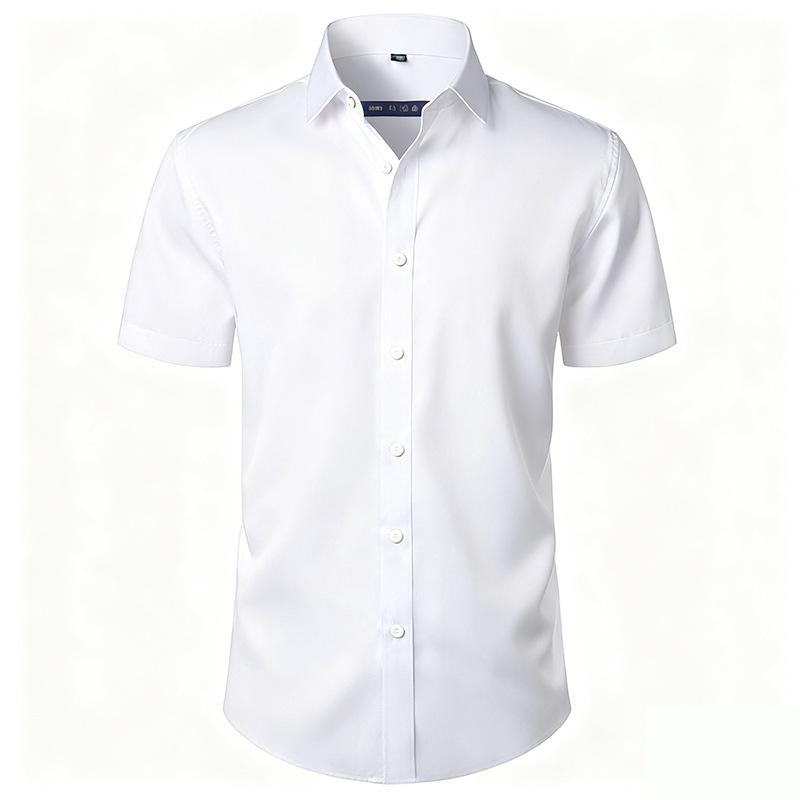 Men's Solid Color Slim Fit Long Sleeve Plus Size Shirt