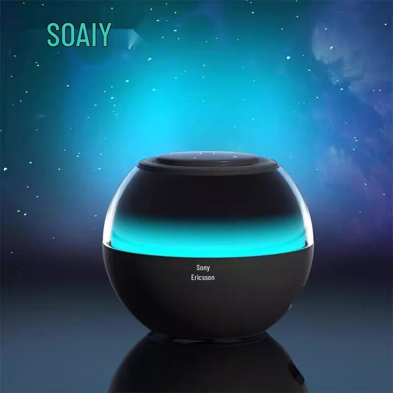 SOAIY S65 Portable Bluetooth Speaker with Colorful LED Lights CN Plug (adapter Included)