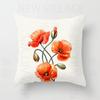 Nordic modern red flower linen pillowcase sofa cushion cover home decoration can be customized for you 40x40 50x50 60x60 45x45