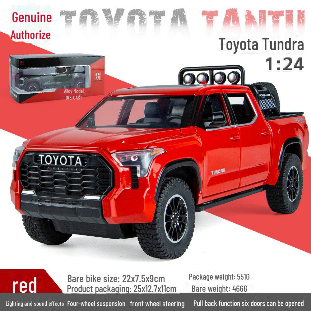 1/24 Fengtian Tantu Alloy Pickup Truck Model with Pull-Back, Sound & Light Features