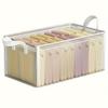 5pcs Space-Saving Foldable Clothes Organizer Set - Washable Storage Boxes for Pants & T-Shirts with Layered Design