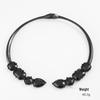 Kenjie Black Multi-Row Tassel Choker Necklace - Romantic and Fashionable Design for Women