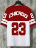 Men's Chicago 23 Graphic T-Shirt - Chicago-Themed Short Sleeve Round Neck Tee with Iconic Number 23 Print, Machine Washable Casual Wear Suitable for